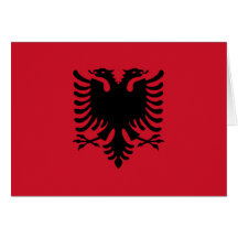 Bandeira de Albânia Cartão
