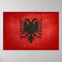 Bandeira de Albânia Posters