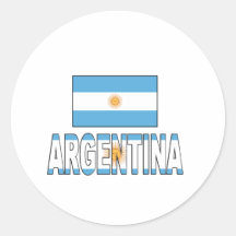 Bandeira de Argentina Adesivos Redondos