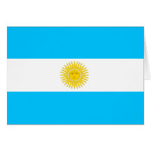 Bandeira de Argentina Cartao