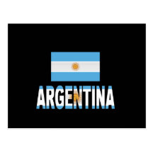 Bandeira de Argentina Cartão Postal