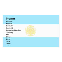 Bandeira de Argentina Modelo De Cartões De Visita