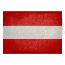 Bandeira de Áustria Cartao