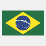 Bandeira de Brasil Adesivo Em Formato Retângular