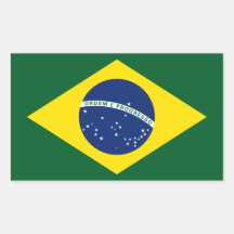 Bandeira de Brasil Adesivo Em Formato Retângular