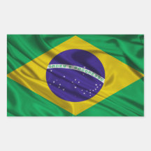 Bandeira de Brasil Adesivos Retangulares