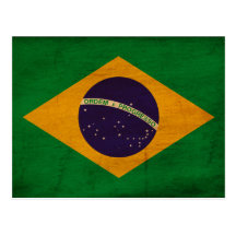 Bandeira de Brasil Cartão Postal