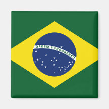 Bandeira de Brasil Imãs De Geladeira