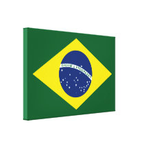 Bandeira de Brasil Impressão De Canvas Esticada