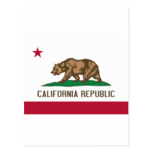 Bandeira de Califórnia Cartoes Postais