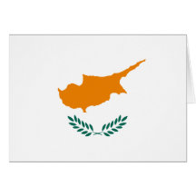 Bandeira de Chipre Cartao