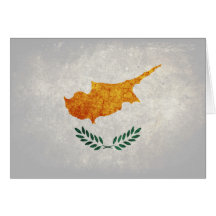 Bandeira de Chipre Cartao