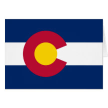 Bandeira de Colorado Cartão