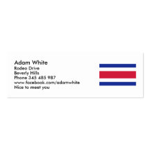 Bandeira de Costa Rica Modelo Cartões De Visita