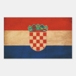 Bandeira de Croatia Adesivos Em Forma Retangular