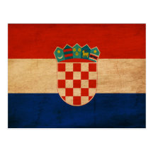 Bandeira de Croatia Cartão Postal