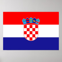 Bandeira de Croatia Poster