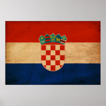 Bandeira de Croatia Posters