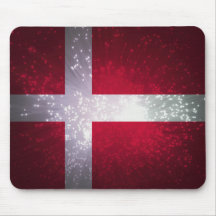 Bandeira de Dinamarca Mouse Pads