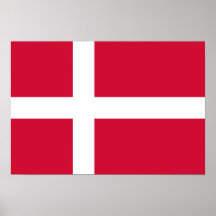 Bandeira de Dinamarca Posters
