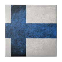 Bandeira de Finlandia; Azulejo De Cerâmica