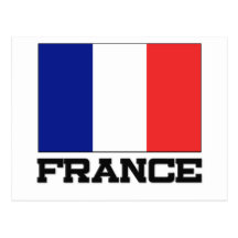 Bandeira de France Cartão Postal