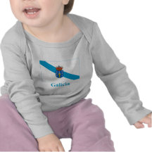 Bandeira de Galiza com nome T-shirt