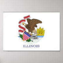 Bandeira de Illinois Posters
