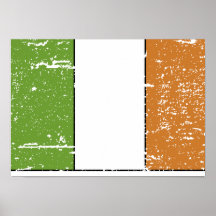 Bandeira de Ireland do vintage Pôsteres