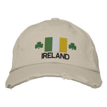 Bandeira de Ireland e chapéu bordado trevo Bonés