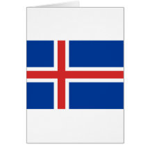 Bandeira de Islândia Cartao