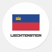 Bandeira de Liechtenstein Adesivos Redondos