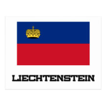 Bandeira de Liechtenstein Cartão Postal