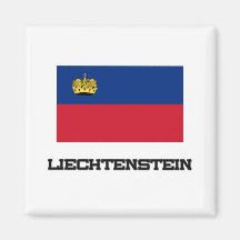 Bandeira de Liechtenstein Imã De Geladeira