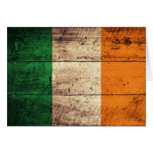 Bandeira de madeira de Ireland Cartões