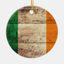 Bandeira de madeira de Ireland Enfeites Para Arvores De Natal