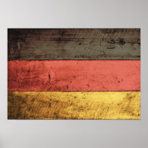 Bandeira de madeira velha de Alemanha Pôsteres