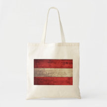 Bandeira de madeira velha de Áustria Bolsa Para Compras