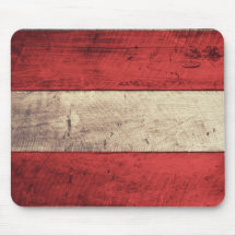 Bandeira de madeira velha de Áustria Mouse Pads