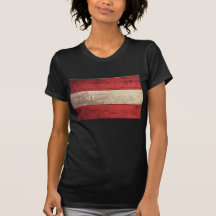 Bandeira de madeira velha de Áustria; T-shirt