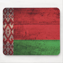 Bandeira de madeira velha de Belarus Mousepad