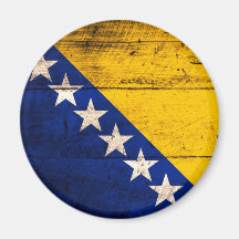 Bandeira de madeira velha de Bósnia Ima