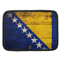 Bandeira de madeira velha de Bósnia Organizadores