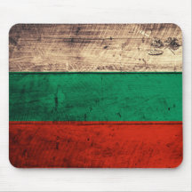 Bandeira de madeira velha de Bulgária Mousepad