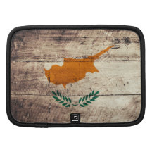 Bandeira de madeira velha de Chipre Organizador