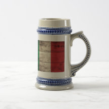 Bandeira de madeira velha de Italia Caneca