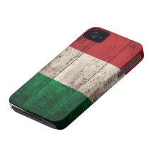 Bandeira de madeira velha de Italia Capas iPhone 4 Case-Mate