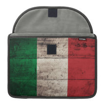 Bandeira de madeira velha de Italia Bolsas Para MacBook Pro