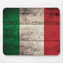 Bandeira de madeira velha de Italia Mousepads
