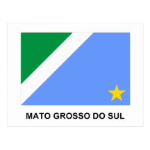 Bandeira de Mato Grosso do Sul, Brasil Cartão Postal